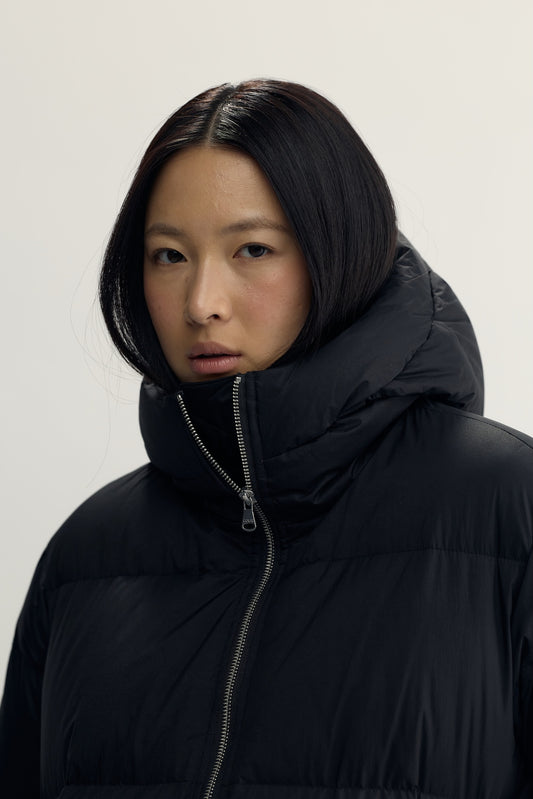 BRIGITTE MIDI DOWN PARKA - black