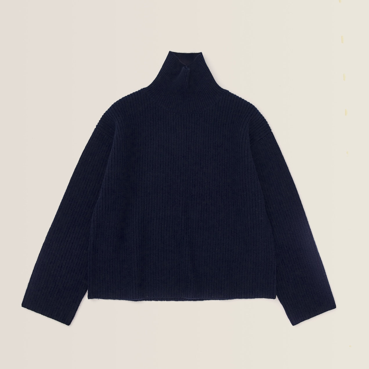 INES KNIT HIGH COLLAR - navy