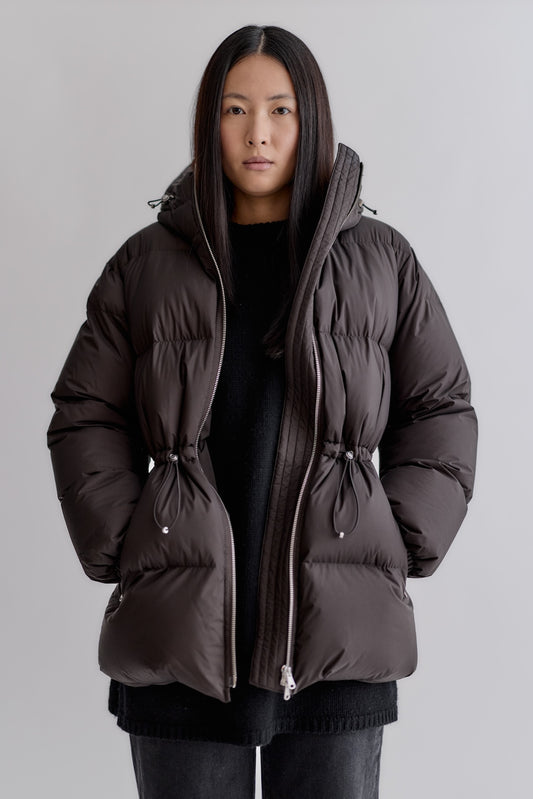 BERNADETTE DOWN JACKET - dark brown