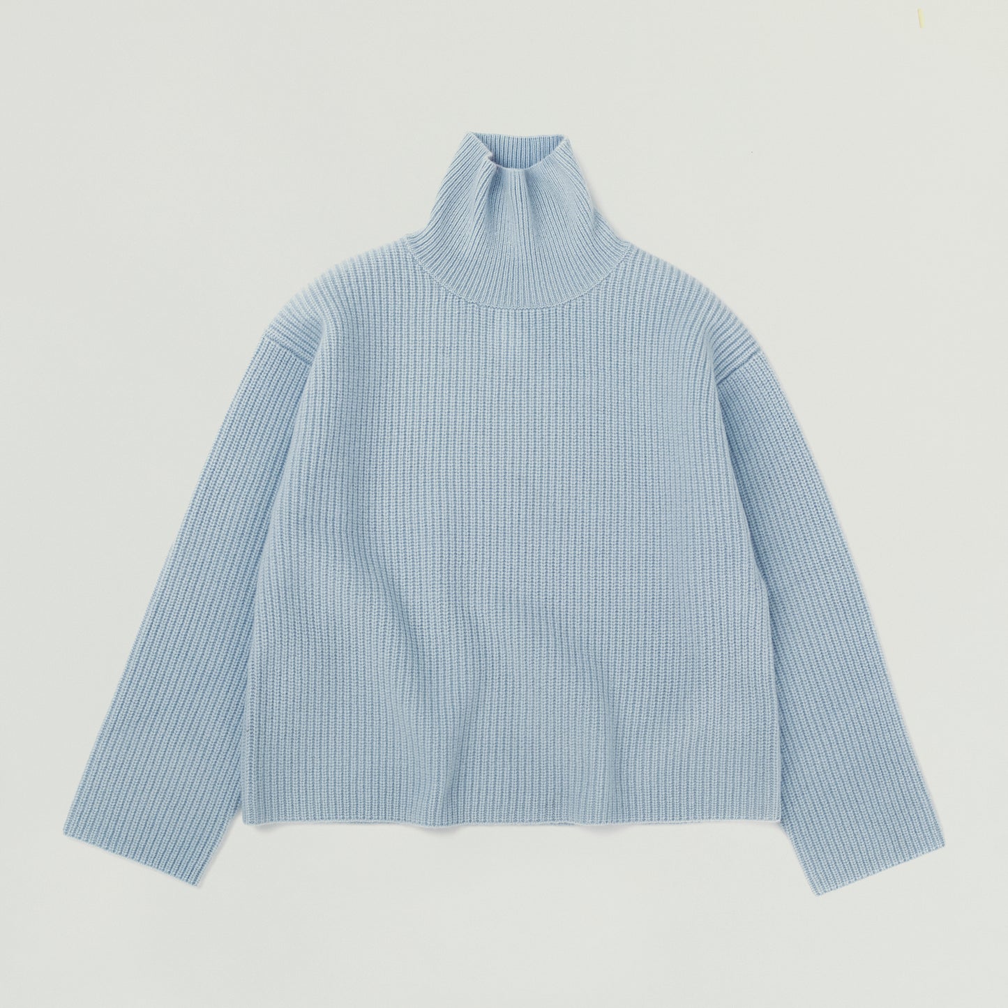 INES KNIT HIGH COLLAR - light ice blue