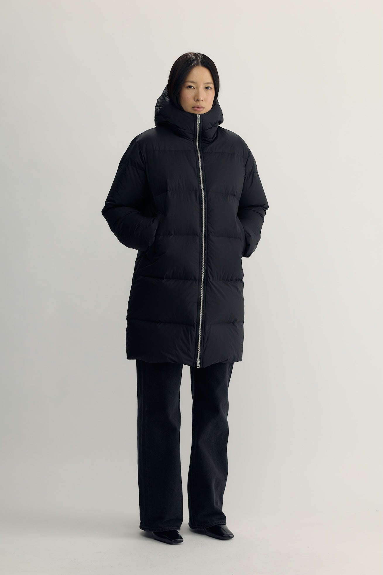 BRIGITTE MIDI DOWN PARKA - black