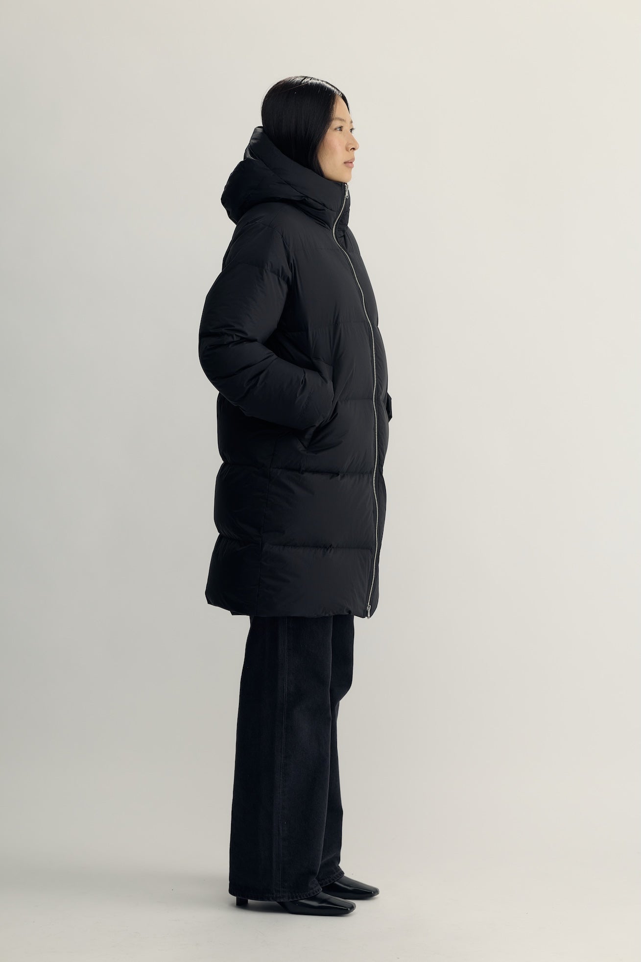 BRIGITTE MIDI DOWN PARKA - black