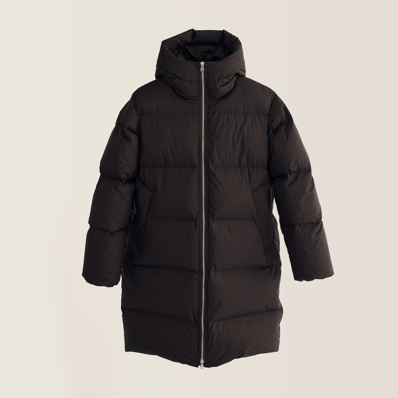 BRIGITTE MIDI DOWN PARKA - dark brown
