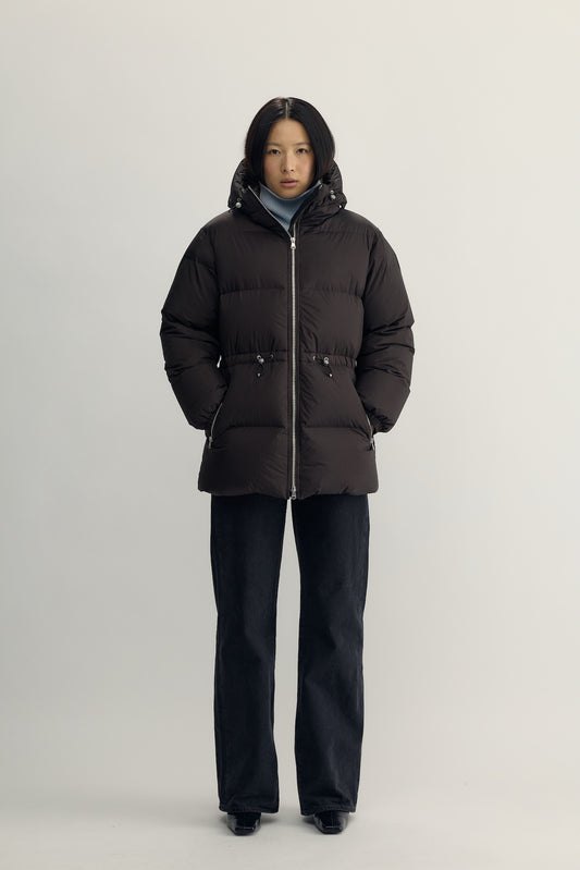 BERNADETTE DOWN JACKET - dark brown