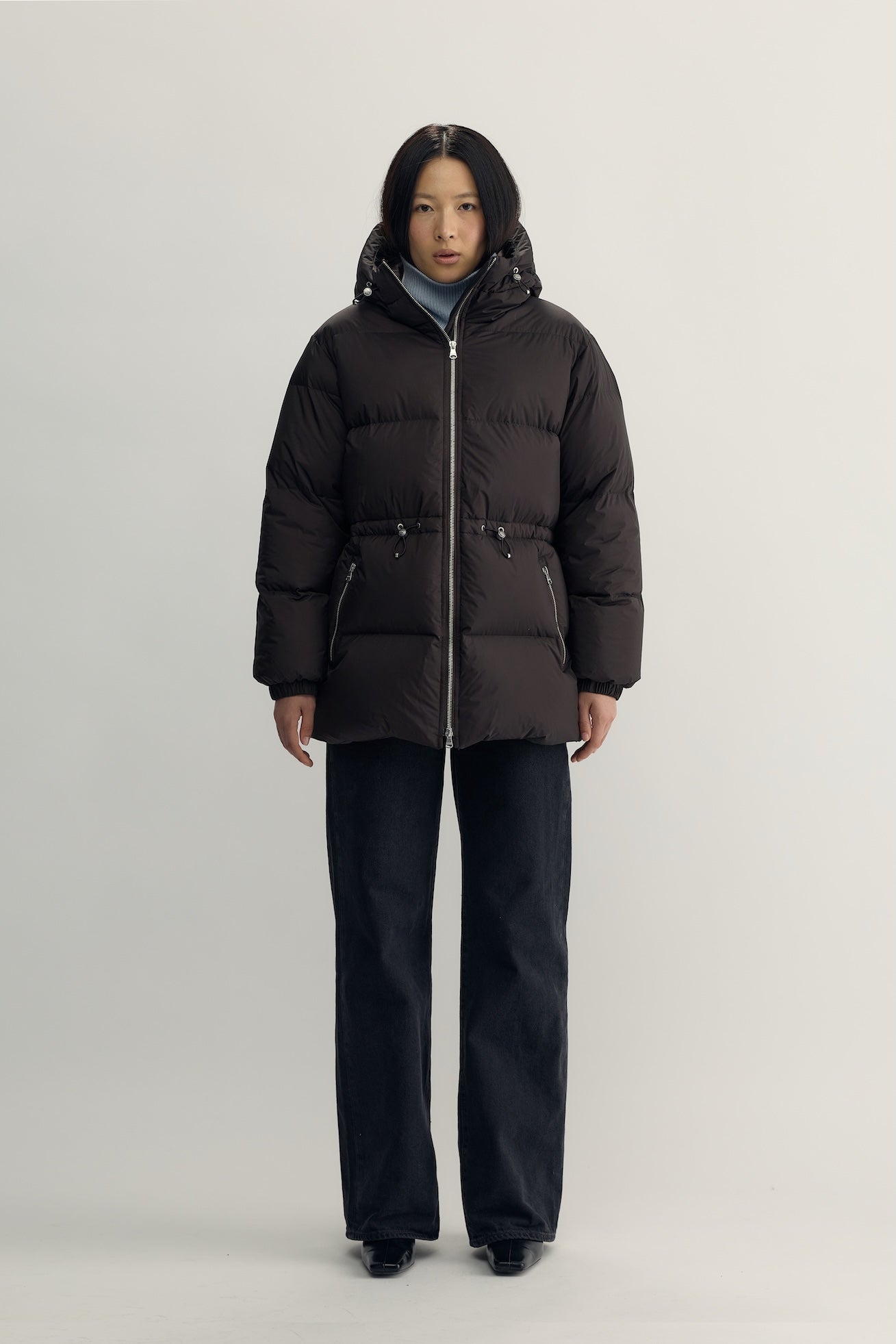 BERNADETTE DOWN JACKET - dark brown