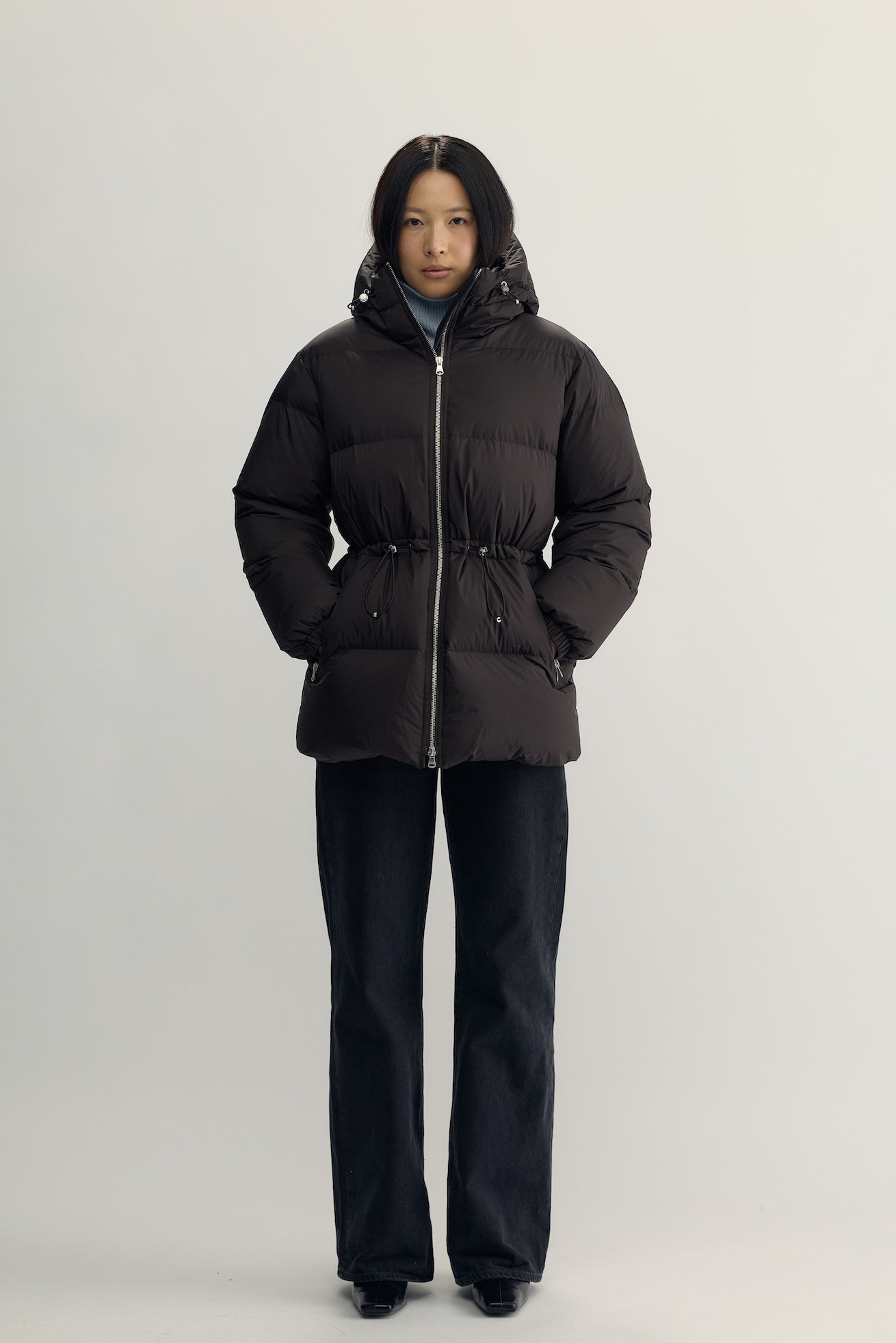 BERNADETTE DOWN JACKET - dark brown