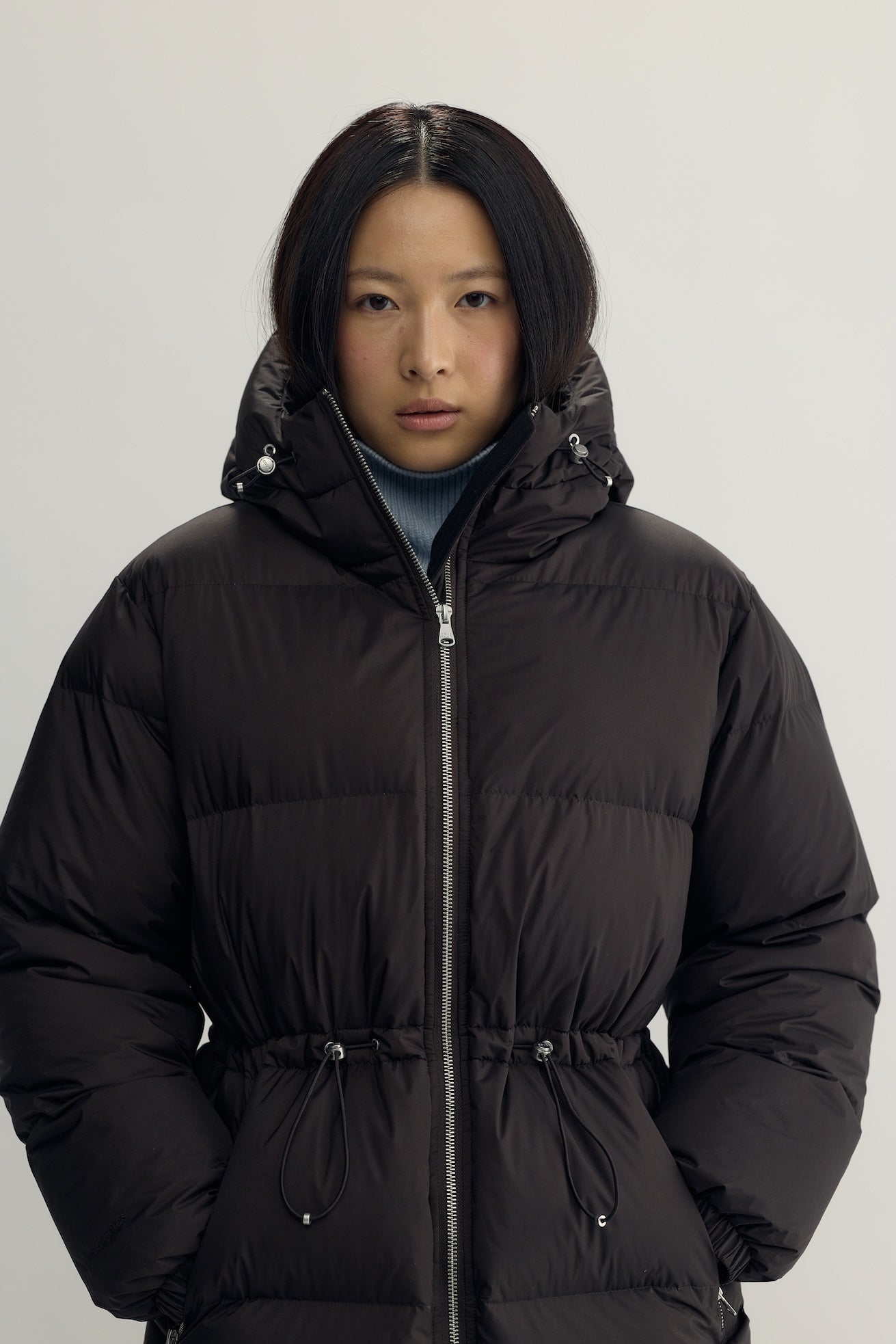 BERNADETTE DOWN JACKET - dark brown