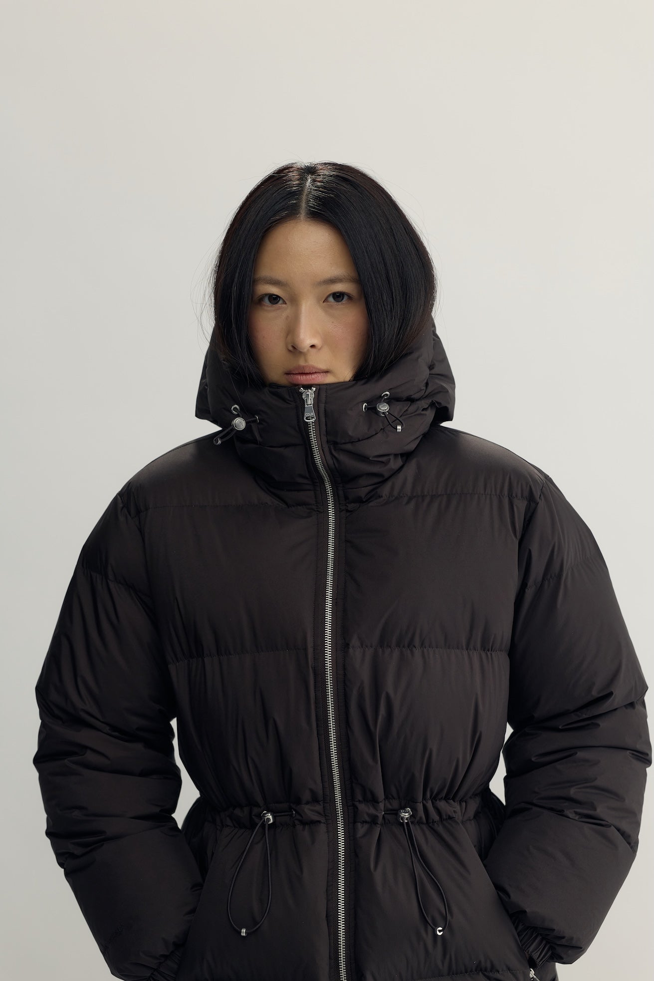 BERNADETTE DOWN JACKET - dark brown