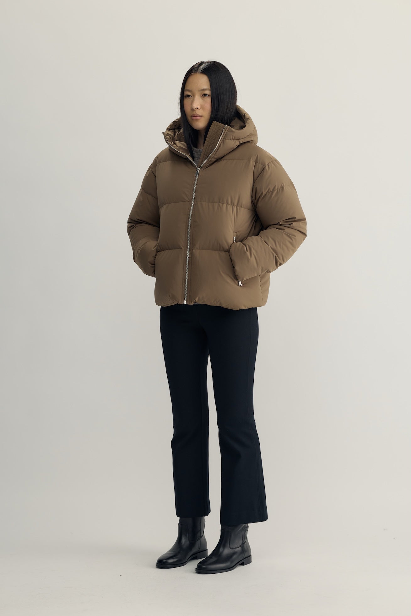 ÉDITH DOWN PUFFER JACKET - light brown