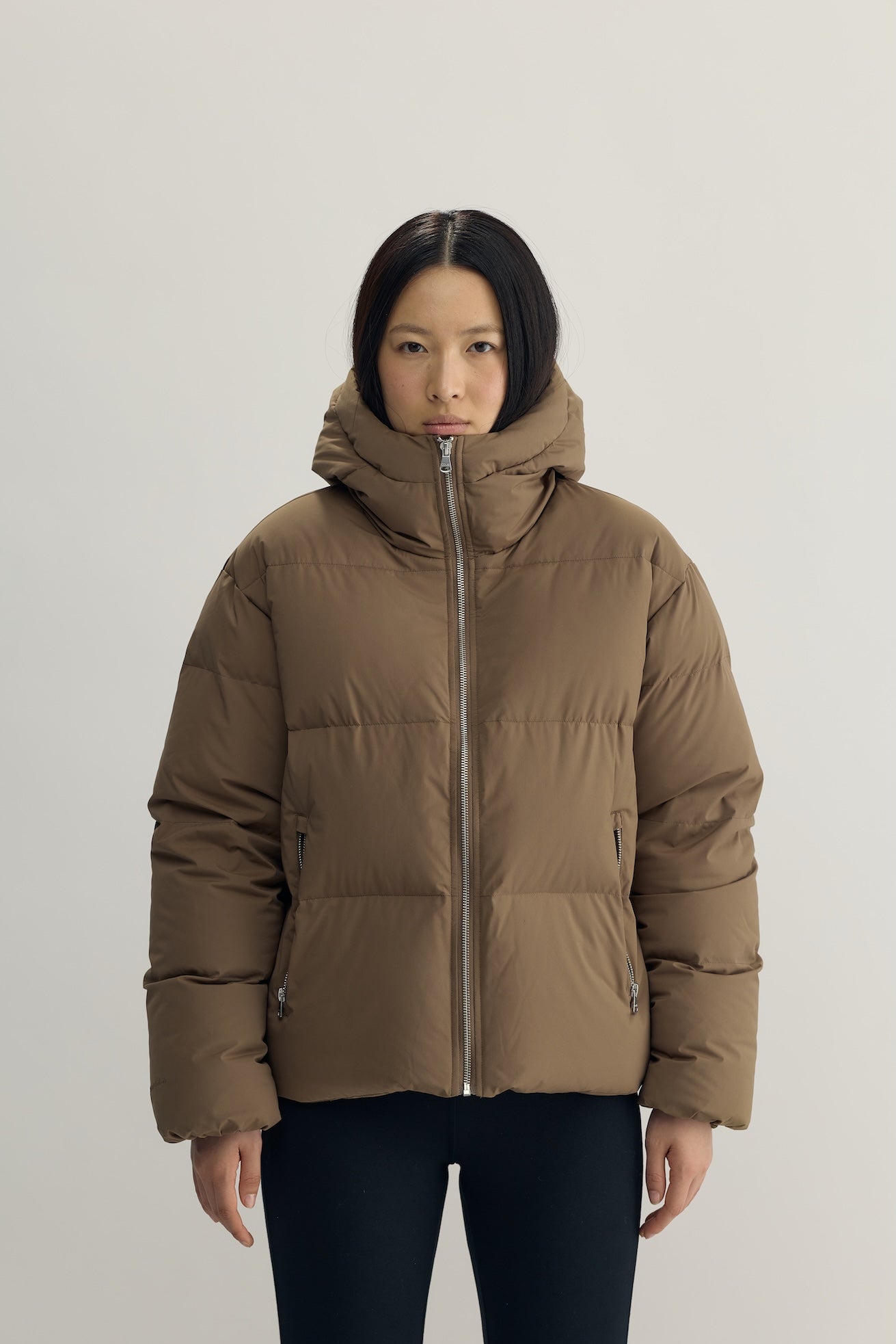 ÉDITH DOWN PUFFER JACKET - light brown