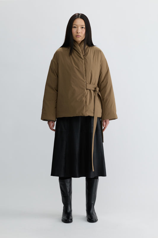 BÉRÉNICE KIMONO PADDED JACKET - light brown