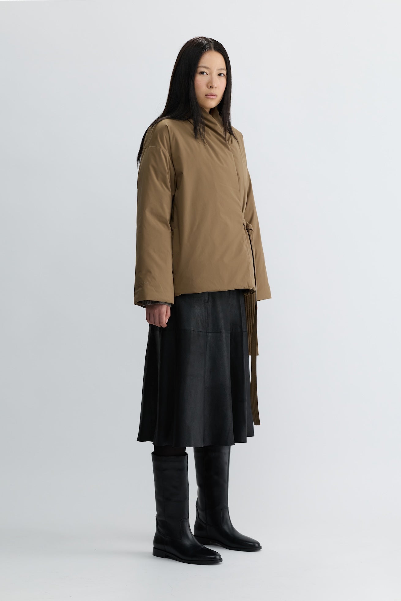 BÉRÉNICE KIMONO PADDED JACKET - light brown