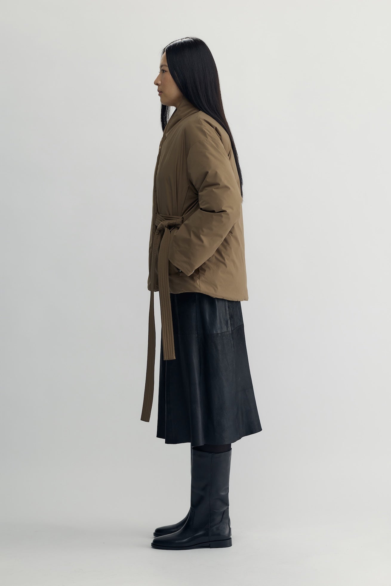 BÉRÉNICE KIMONO PADDED JACKET - light brown