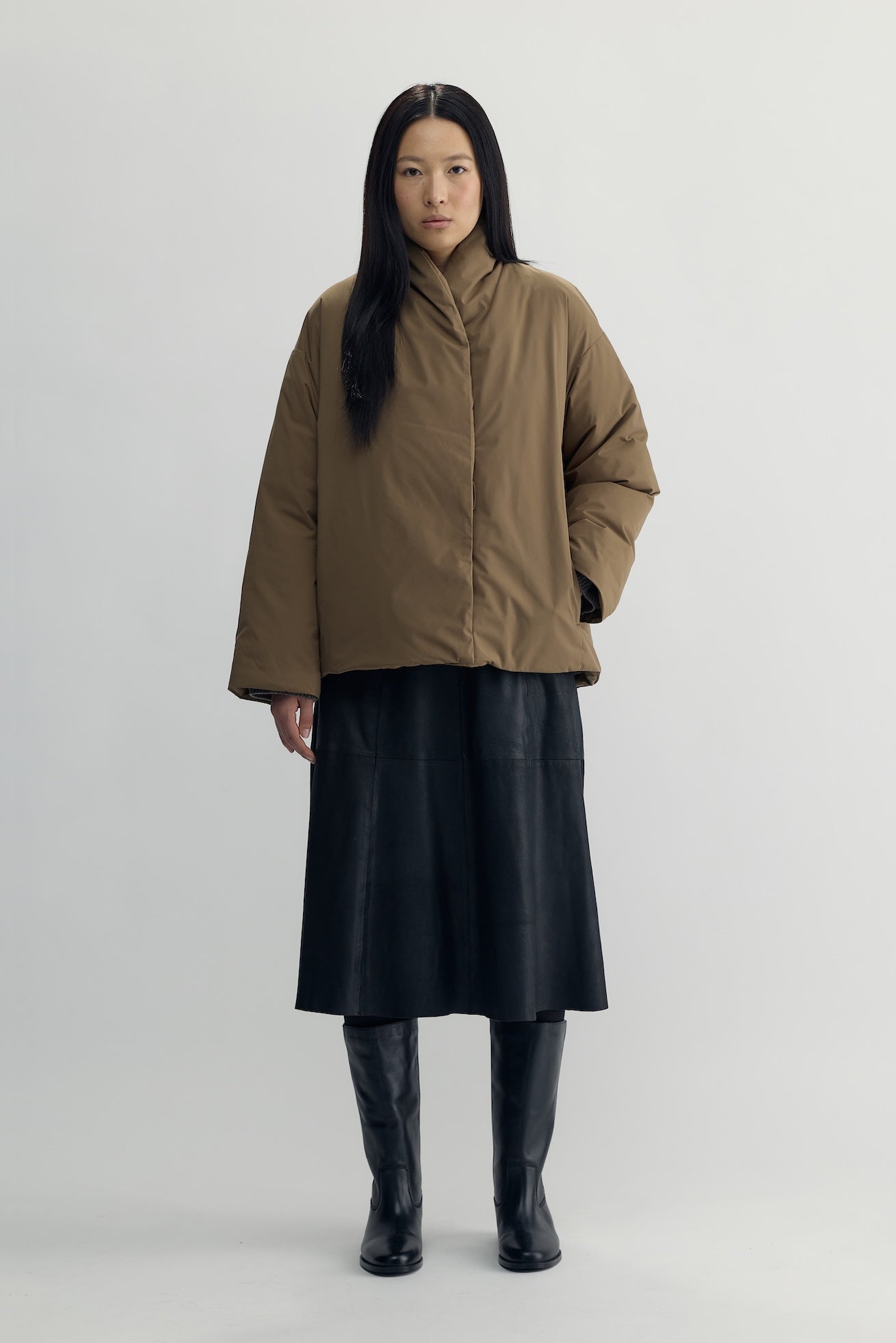 BÉRÉNICE KIMONO PADDED JACKET - light brown