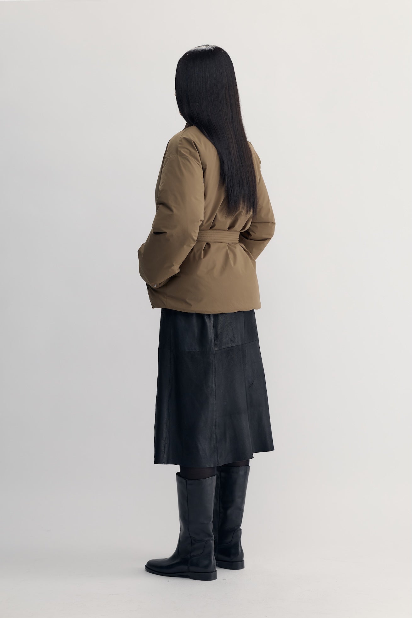 BÉRÉNICE KIMONO PADDED JACKET - light brown