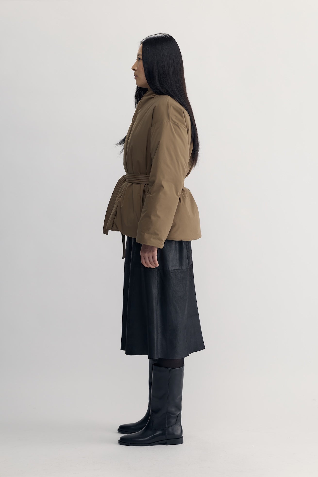 BÉRÉNICE KIMONO PADDED JACKET - light brown