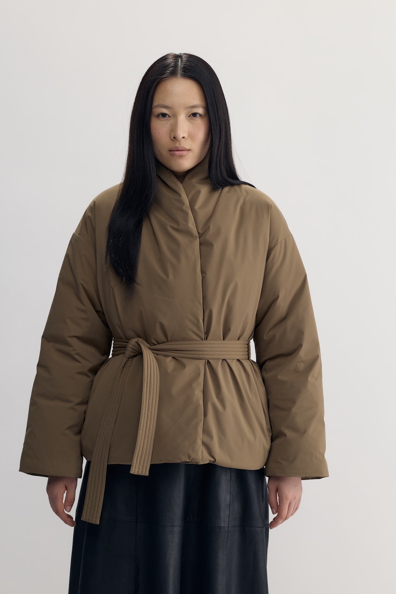 BÉRÉNICE KIMONO PADDED JACKET - light brown