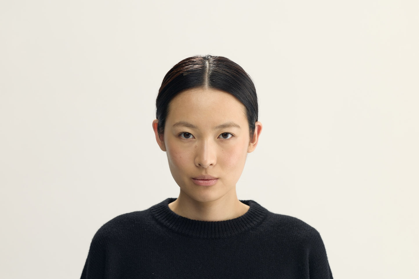BLANCE KNIT CREWNECK - black