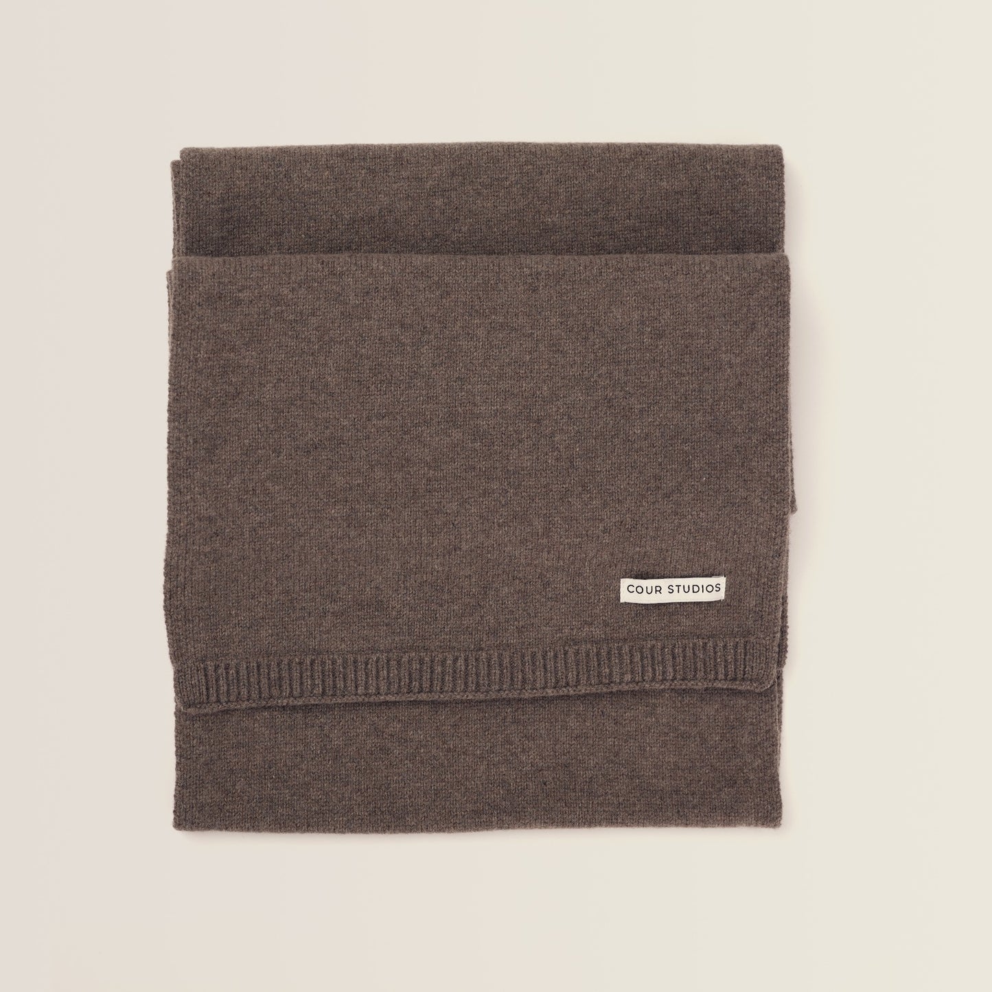 COLETTE KNITTED SCARF - brown melange