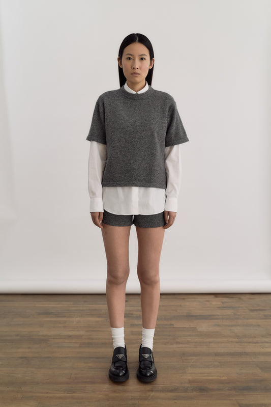 AMBRE KNITTED SS CREWNECK