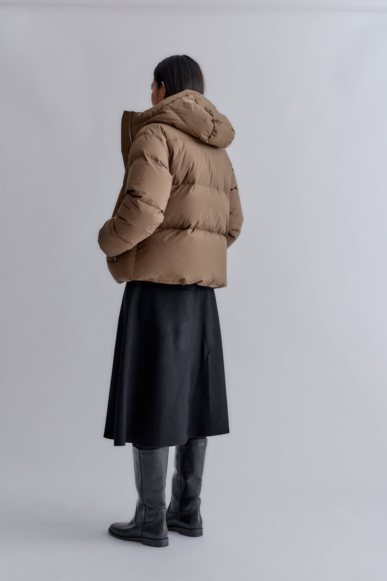 ÉDITH DOWN PUFFER JACKET - light brown