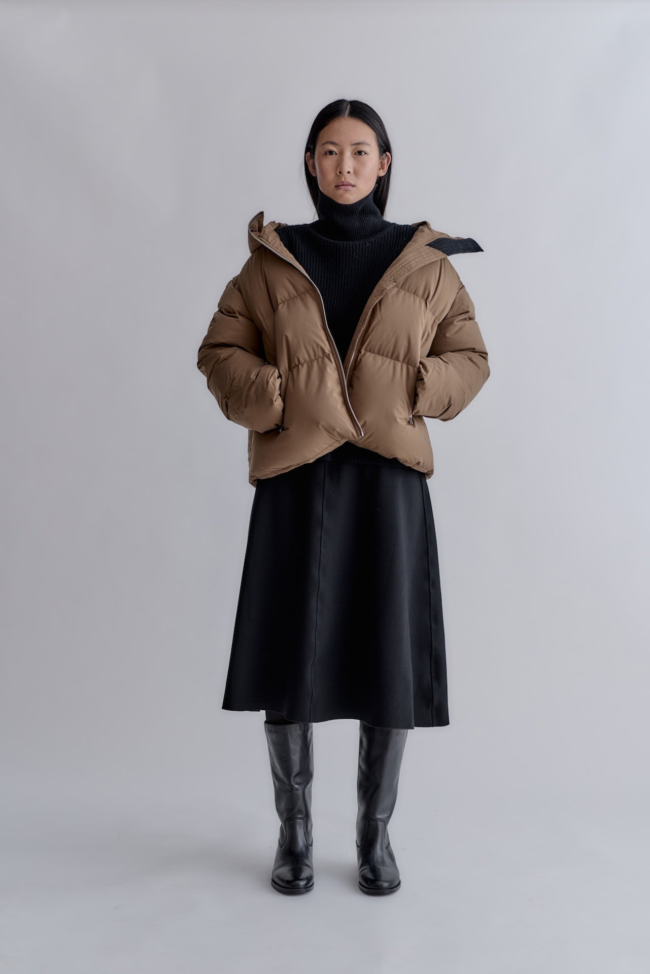 ÉDITH DOWN PUFFER JACKET - light brown