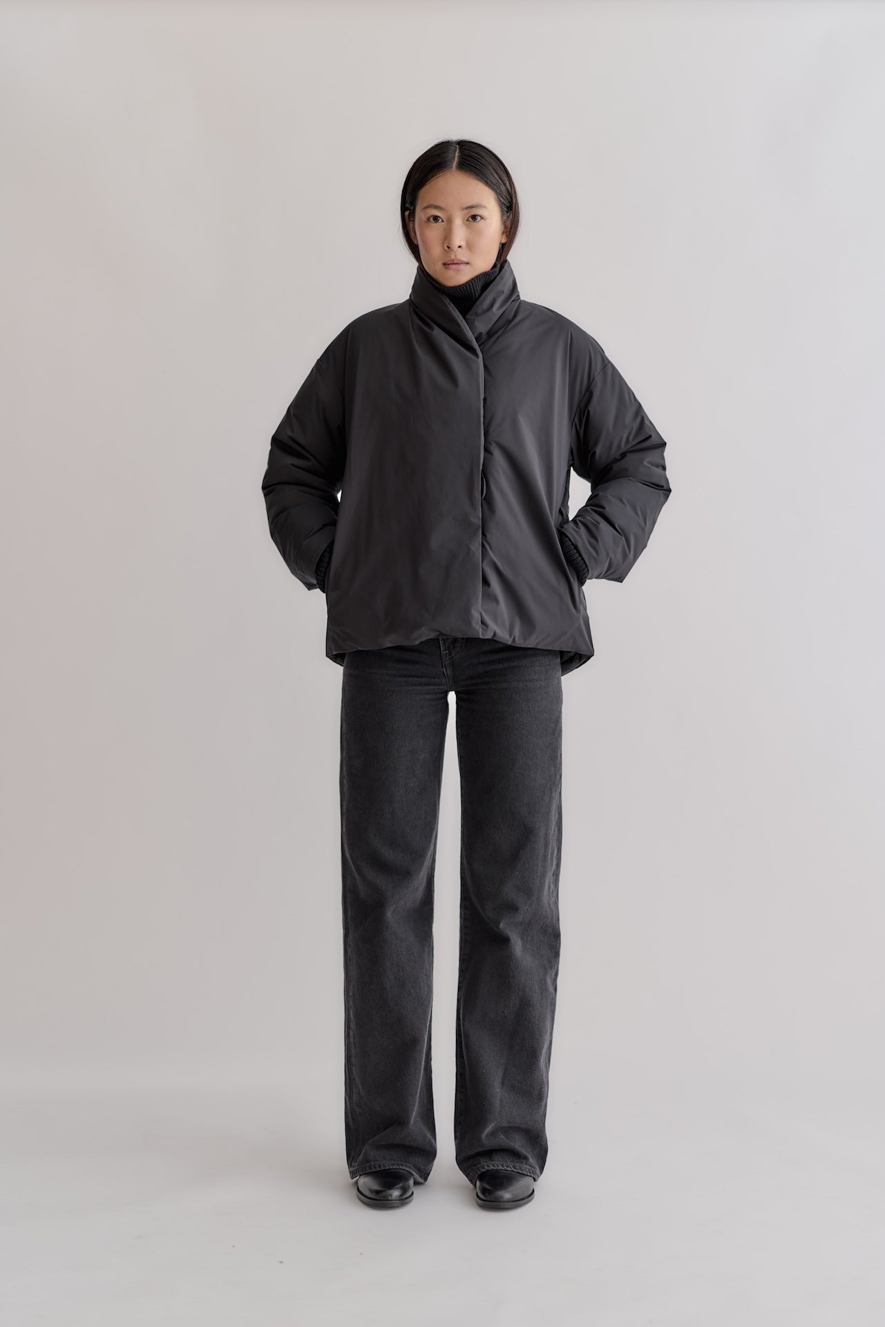 BÉRÉNICE KIMONO PADDED JACKET - black