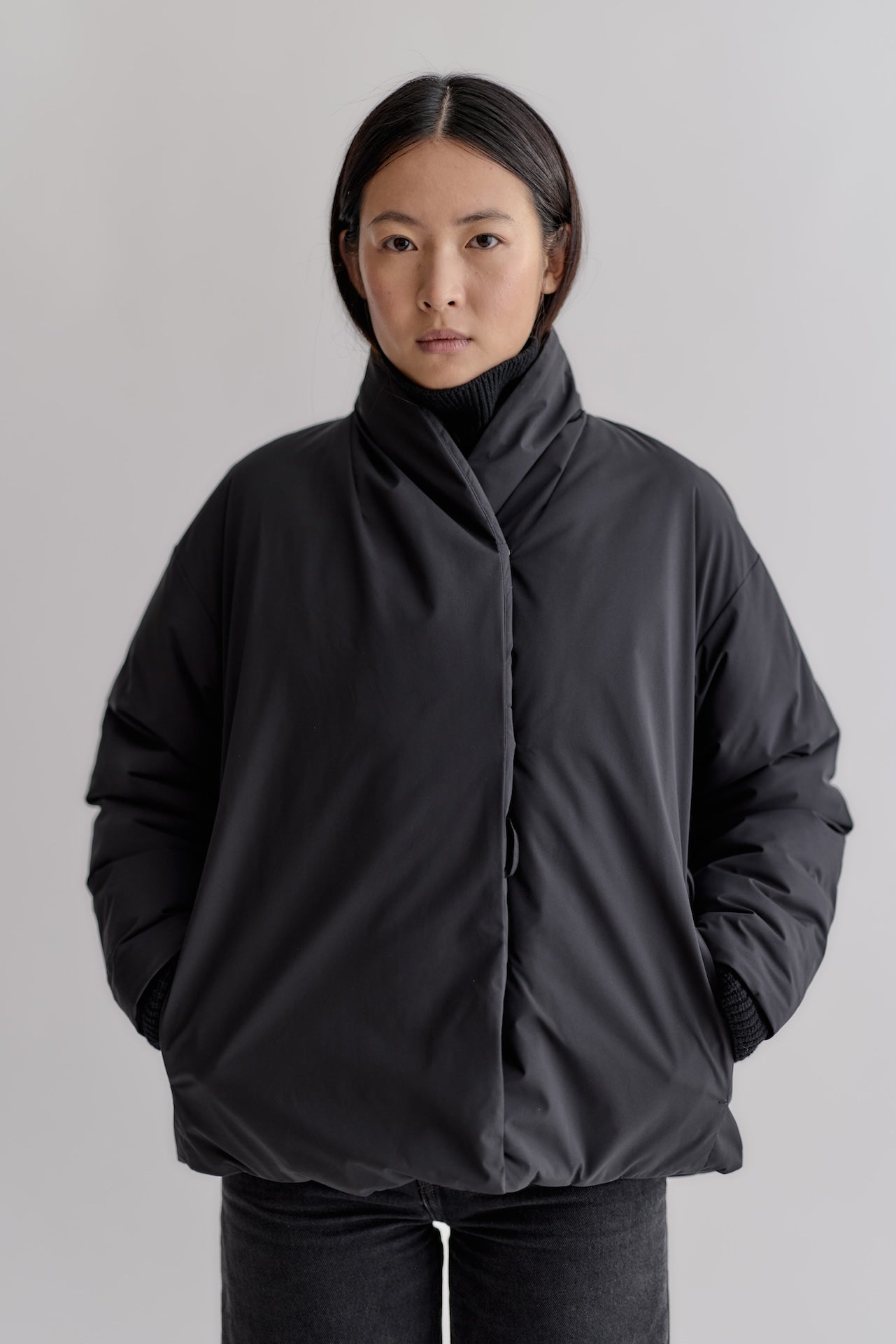 BÉRÉNICE KIMONO PADDED JACKET - black